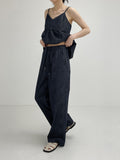 [non-fade] Selvedge Banding Wide Pants