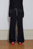black&white stitch pants