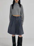 Ronta Unbalance Wool Crop Knit