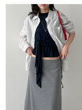 Mono Wrap See-through Short Sleeve T-shirt