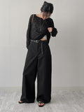Slavic boat neck see-through knit