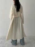 Trench Mock Neck Belted Long One Piece