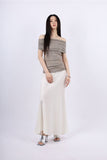 satin long skirt