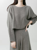 [Premium] Whole garment cashmere raglan knitwear