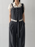 Yoru Pintuck Cap Sleeve Blouse
