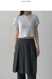 Roll-up Short Sleeve Crop T-Shirt