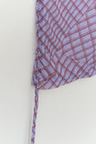 (W) Lisky Checked Shirring Top