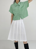 New Tapt Big Pocket Cropped Shirt
