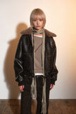 VINTAGE WASHED FUR LEATHER JACKET