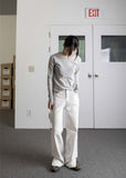 WHITE STITCH SLIT PT