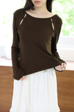 Ribbon Slit T-shirt