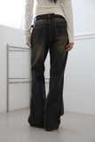 Washed teen bootcut denim