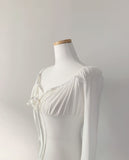 Lunia Shirring Square Neck Top