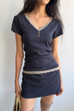 LACE TRIM PANTS SKIRT