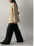 [wool70%/handmade] Glass wool half jacket