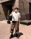 Roach cut cargo bermuda pants