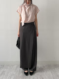Scone Unbalanced Wrap Wide Slacks