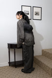 See-through wrinkle check shirt