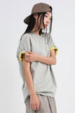 Layered roll-up t-shirt