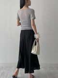 Halter Bustier Short Sleeve T-Shirt