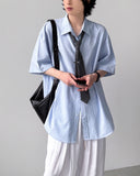 Maiz Seersucker Half Shirt