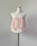 ining strap frill top