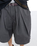 Cross Pleated Chino Half Pants