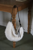 Fluffy fur shoulder bag