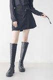 Manir Button Belt Skirt