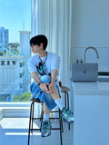 Light Sandwashing Spec Blue Denim Pants