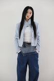 High Neck Fringe Tweed Jacket