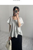 Prin Unbalanced Flare Blouse