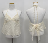 Flower See-through Halterneck Bustier
