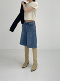 525 Cat Washing Bermuda Wide Denim