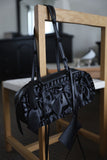 Ribbon shirring amang shoulder bag