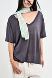 Tencel Deep V-Neck T-Shirt