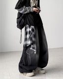 Check Skirt Layered Denim
