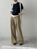 Fortune Pintuck Wide Denim Pants