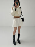 Bed pintuck cotton short pants