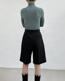 Fine wool turtleneck T-shirt