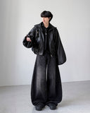 Mace Crop Leather Jumper