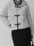 Boucle Hood Duffle Short Coat