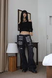 Gary dark black pants