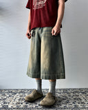 D-Ring Sand Washed Bermuda Denim