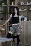 Leopard wrap shorts