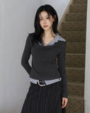 Seto Shirt Layered Shirring Tee