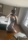 Kitoya y2k leopard two piece