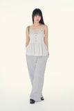Valine frill bustier top