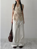 Mocha Strap Sleeveless Blouse
