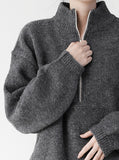Roden half-zip-up string knit